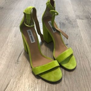 NEVER WORN Steve Madden Suede Ankle Strap Heels